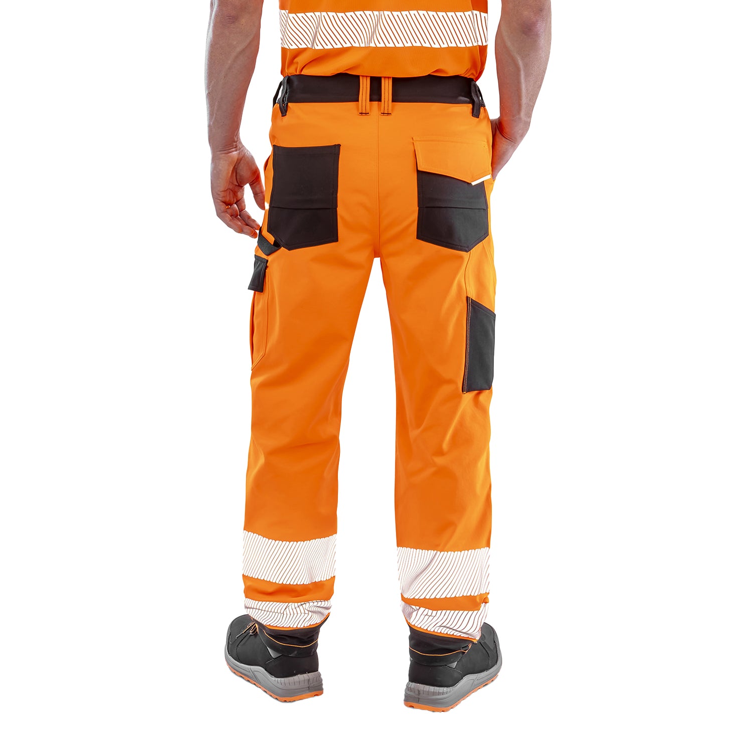Fluorescent Orange - Lifestyle - Result Safe-Guard Mens Dynamic Stretch Work Trousers