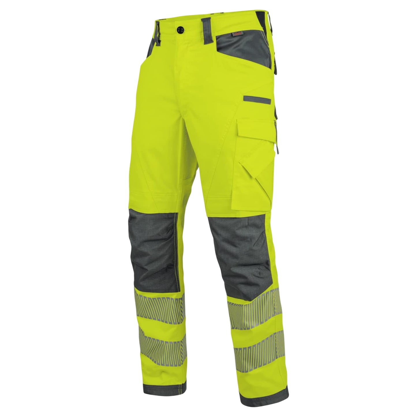 Fluorescent Yellow - Front - Result Safe-Guard Mens Dynamic Stretch Work Trousers