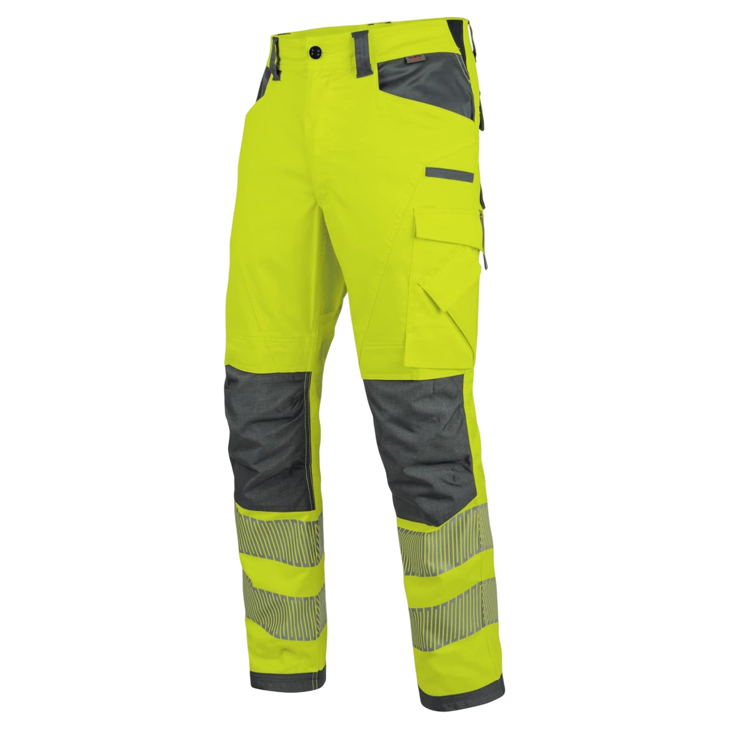 Fluorescent Yellow - Front - Result Safe-Guard Mens Dynamic Stretch Work Trousers