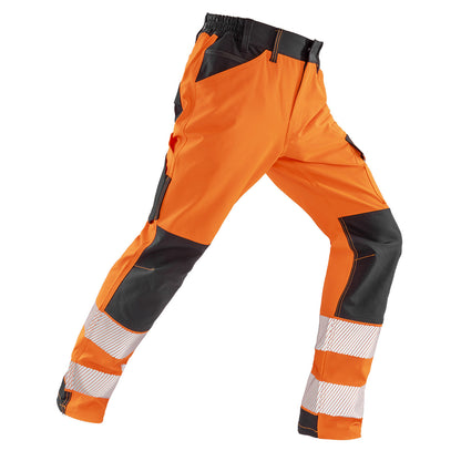Fluorescent Orange - Front - Result Safe-Guard Mens Dynamic Stretch Work Trousers