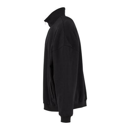 Black - Side - Build Your Brand Mens Oversized Jacket