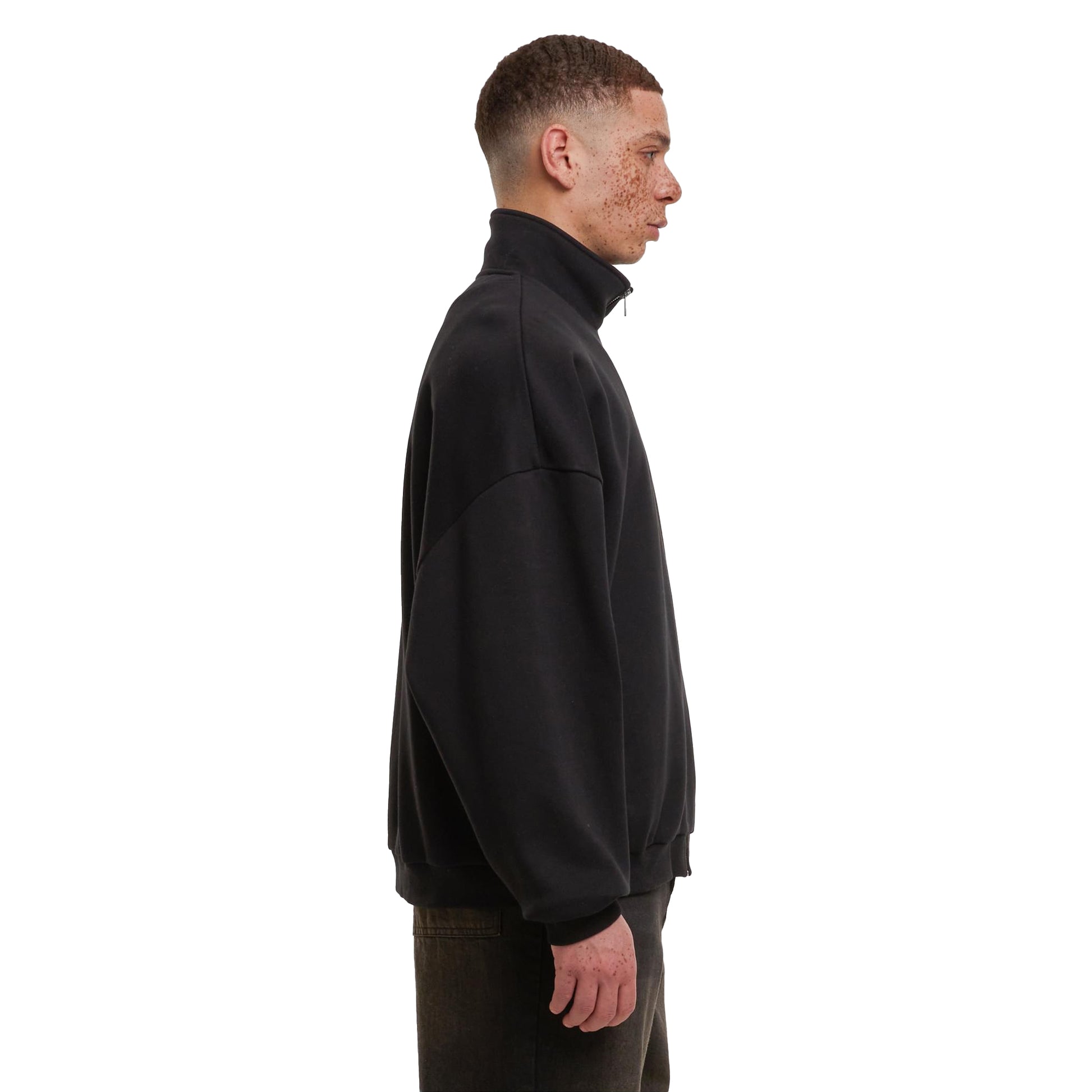 Black - Pack Shot - Build Your Brand Mens Oversized Jacket