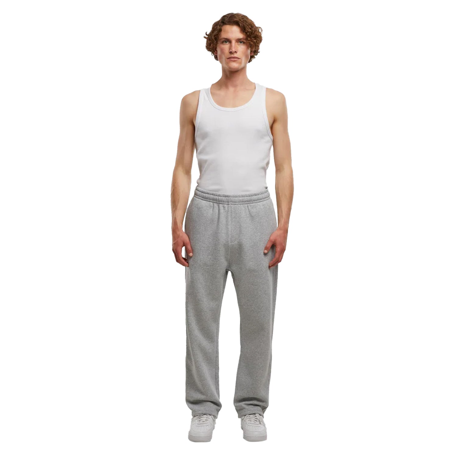 Heather Grey - Lifestyle - New Morning Studios Mens Basic Tracksuit Bottoms