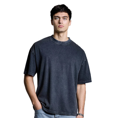Black - Lifestyle - Anthem Mens Distortion Vintage Wash T-Shirt