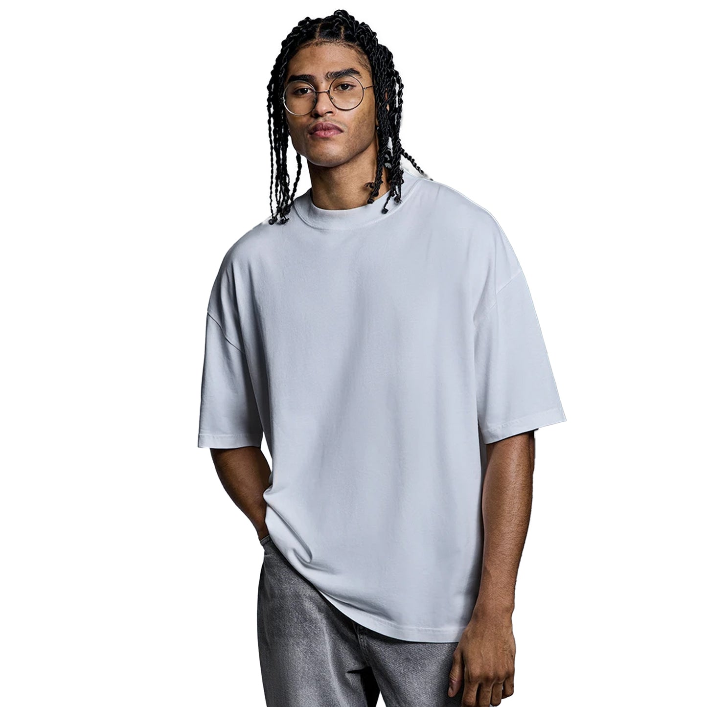 White - Lifestyle - Anthem Mens Distortion Vintage Wash T-Shirt