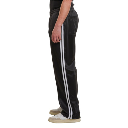 Black - Side - Build Your Brand Mens Tricot Tracksuit Bottoms
