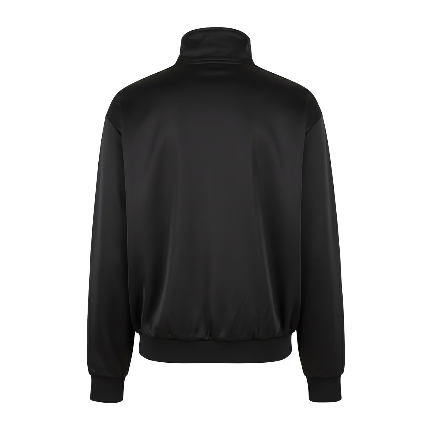 Black - Back - Build Your Brand Mens Tricot Track Jacket