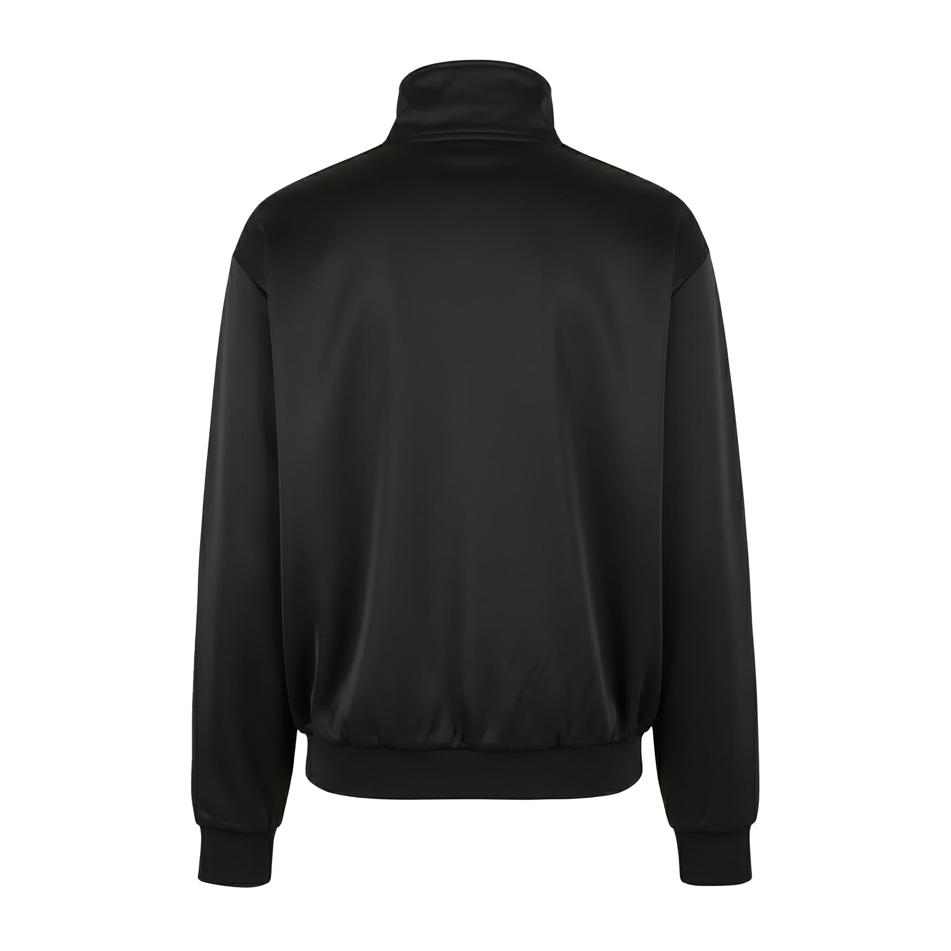 Black - Back - Build Your Brand Mens Tricot Track Jacket