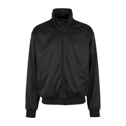 Black - Front - Build Your Brand Mens Tricot Track Jacket