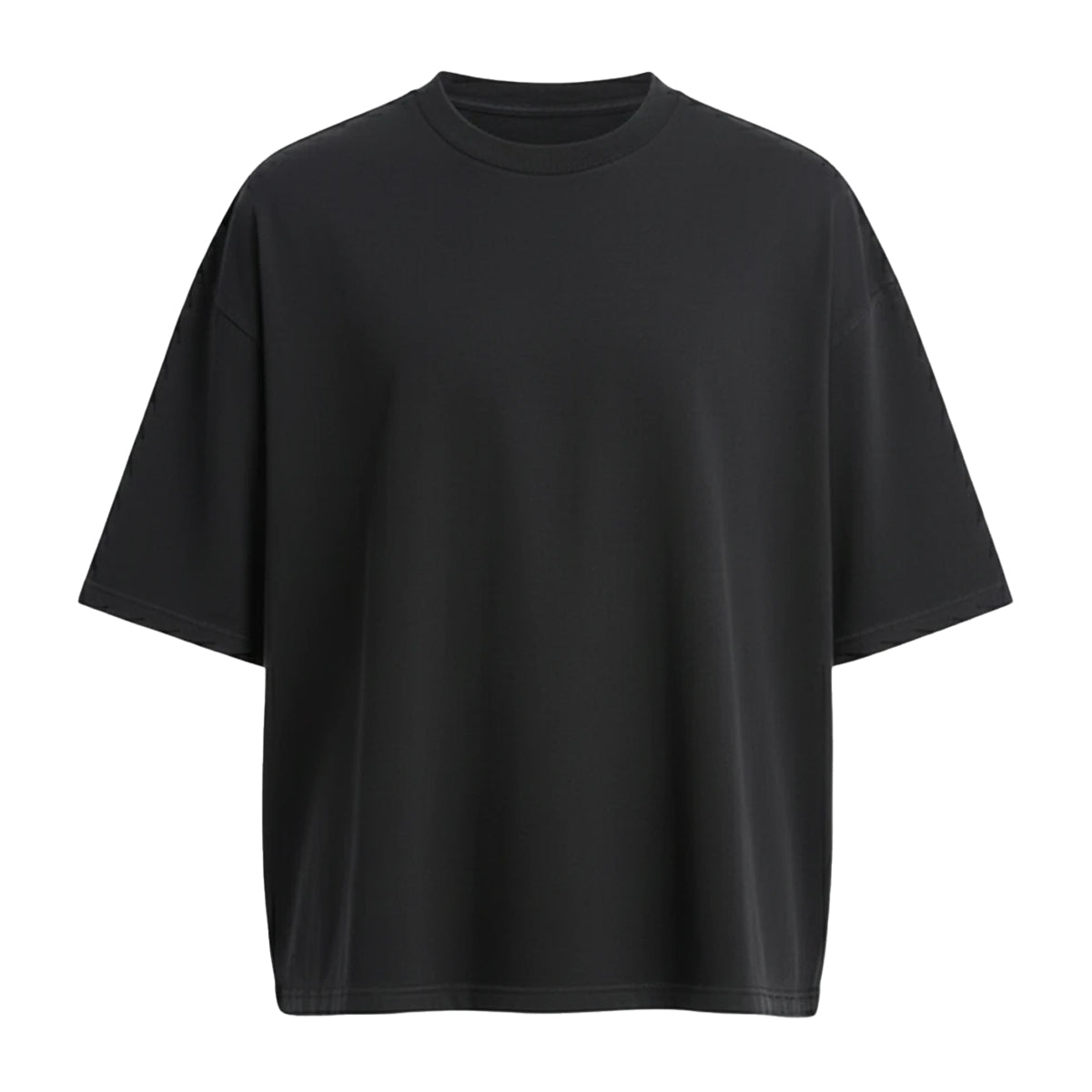 Deep Black - Front - Awdis Mens Boxy Cropped T-Shirt