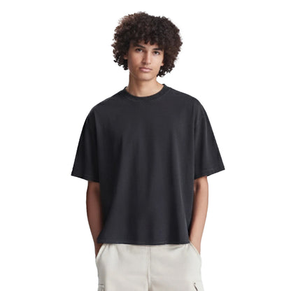 Deep Black - Back - Awdis Mens Boxy Cropped T-Shirt