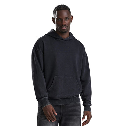 Washed Black - Side - Awdis Unisex Adult Vintage Wash Hoodie