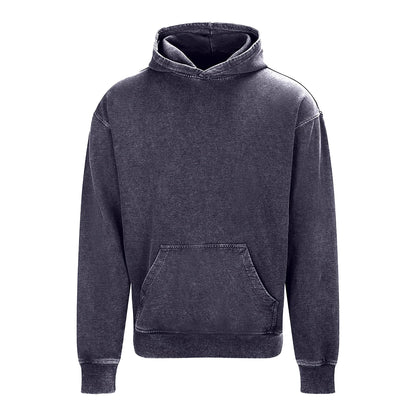 Washed Grey - Front - Awdis Unisex Adult Vintage Wash Hoodie