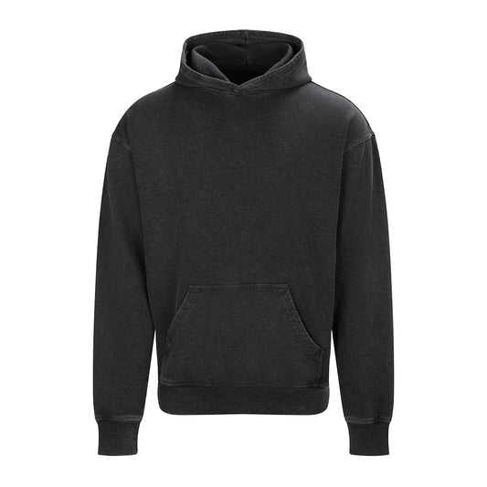 Washed Black - Front - Awdis Unisex Adult Vintage Wash Hoodie