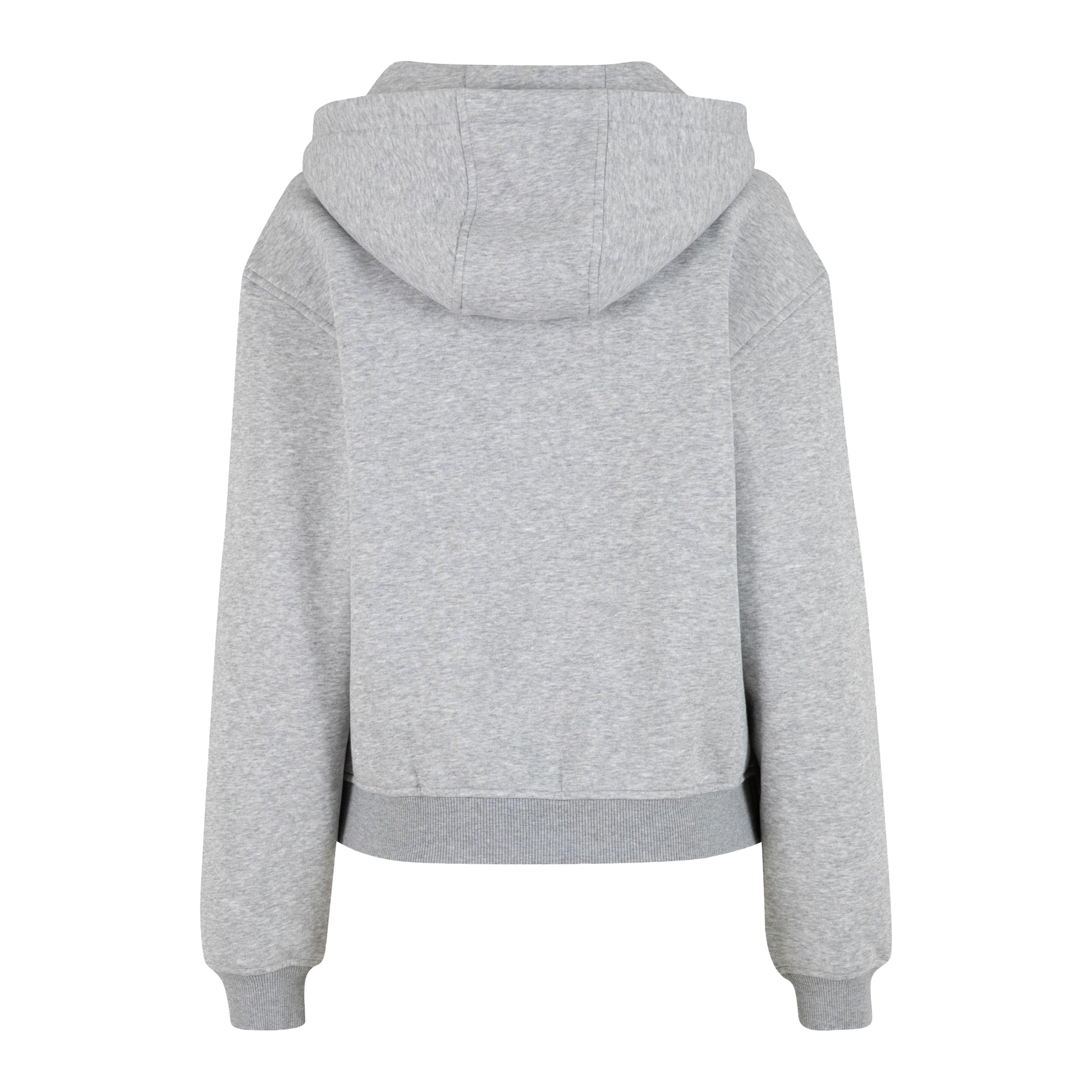 Heather Grey - Back - Build Your Brand Womens-Ladies Loose Fit Hoodie