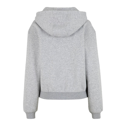 Heather Grey - Back - Build Your Brand Womens-Ladies Loose Fit Hoodie
