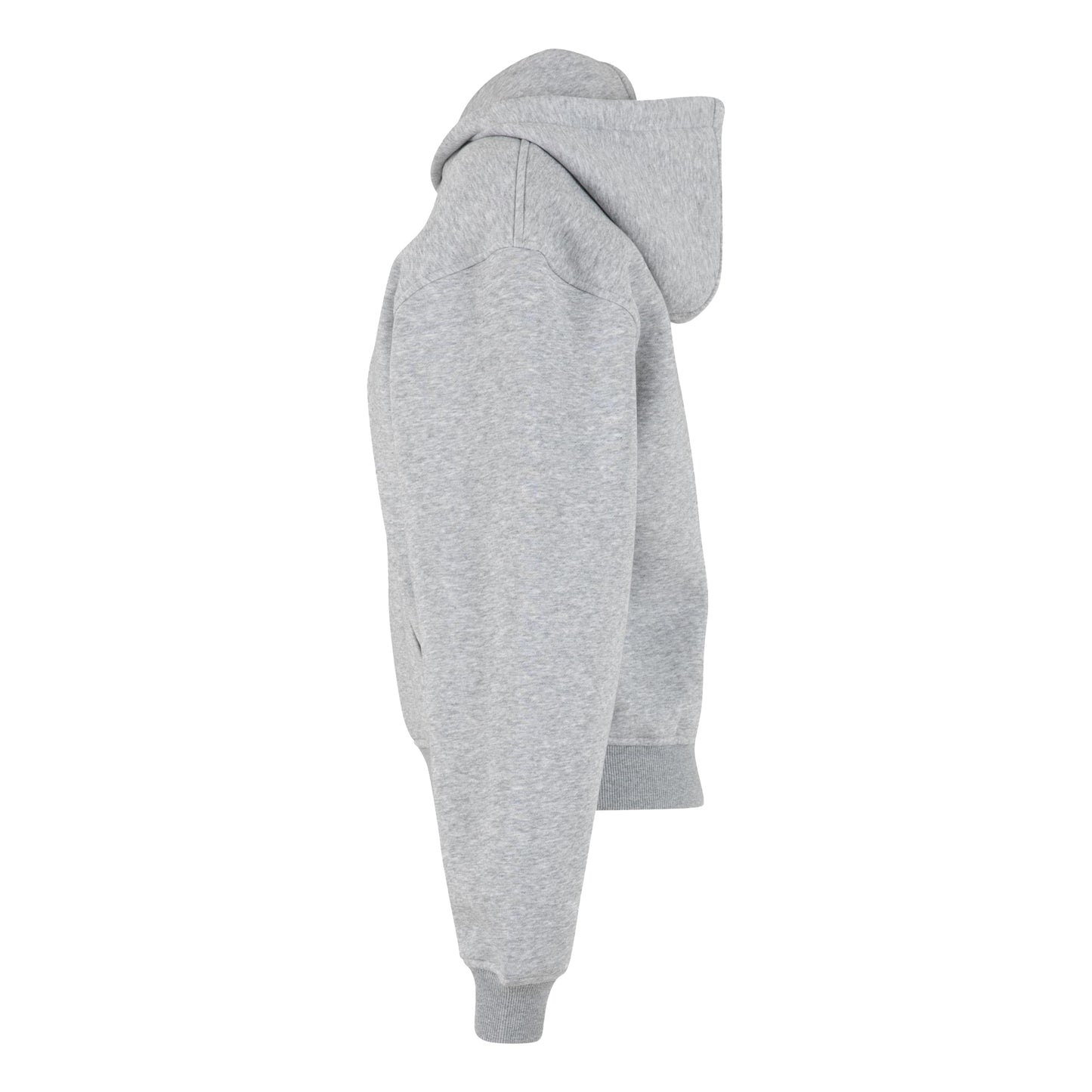 Heather Grey - Side - Build Your Brand Womens-Ladies Loose Fit Hoodie