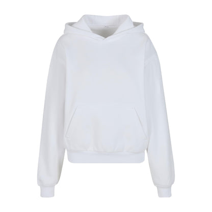 White - Front - Build Your Brand Womens-Ladies Loose Fit Hoodie