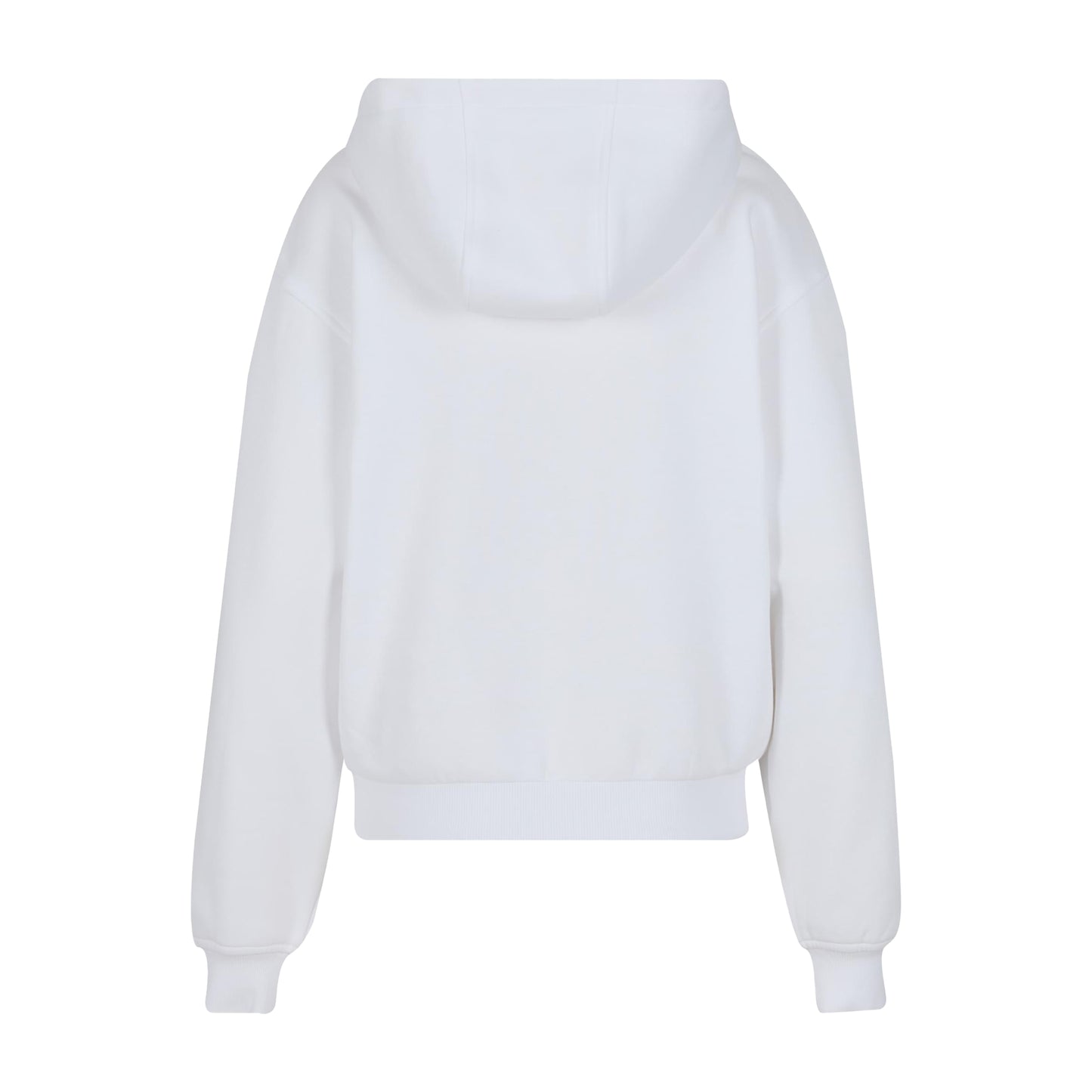 White - Back - Build Your Brand Womens-Ladies Loose Fit Hoodie