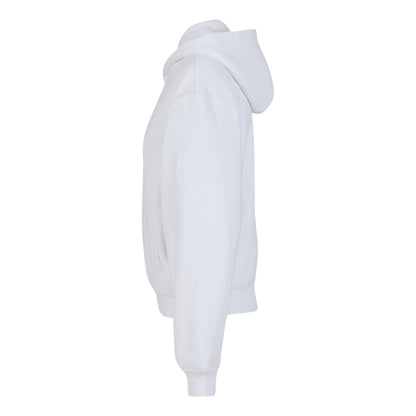White - Side - Build Your Brand Womens-Ladies Loose Fit Hoodie