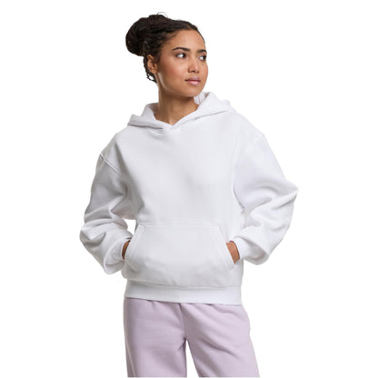 White - Lifestyle - Build Your Brand Womens-Ladies Loose Fit Hoodie