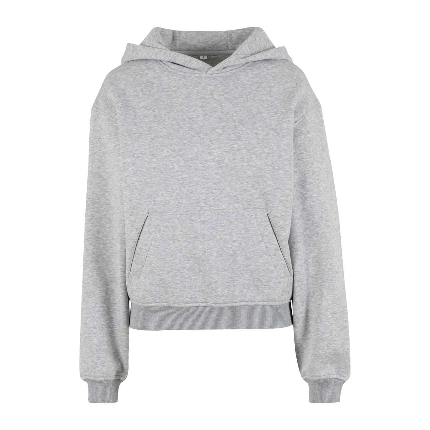 Heather Grey - Front - Build Your Brand Womens-Ladies Loose Fit Hoodie