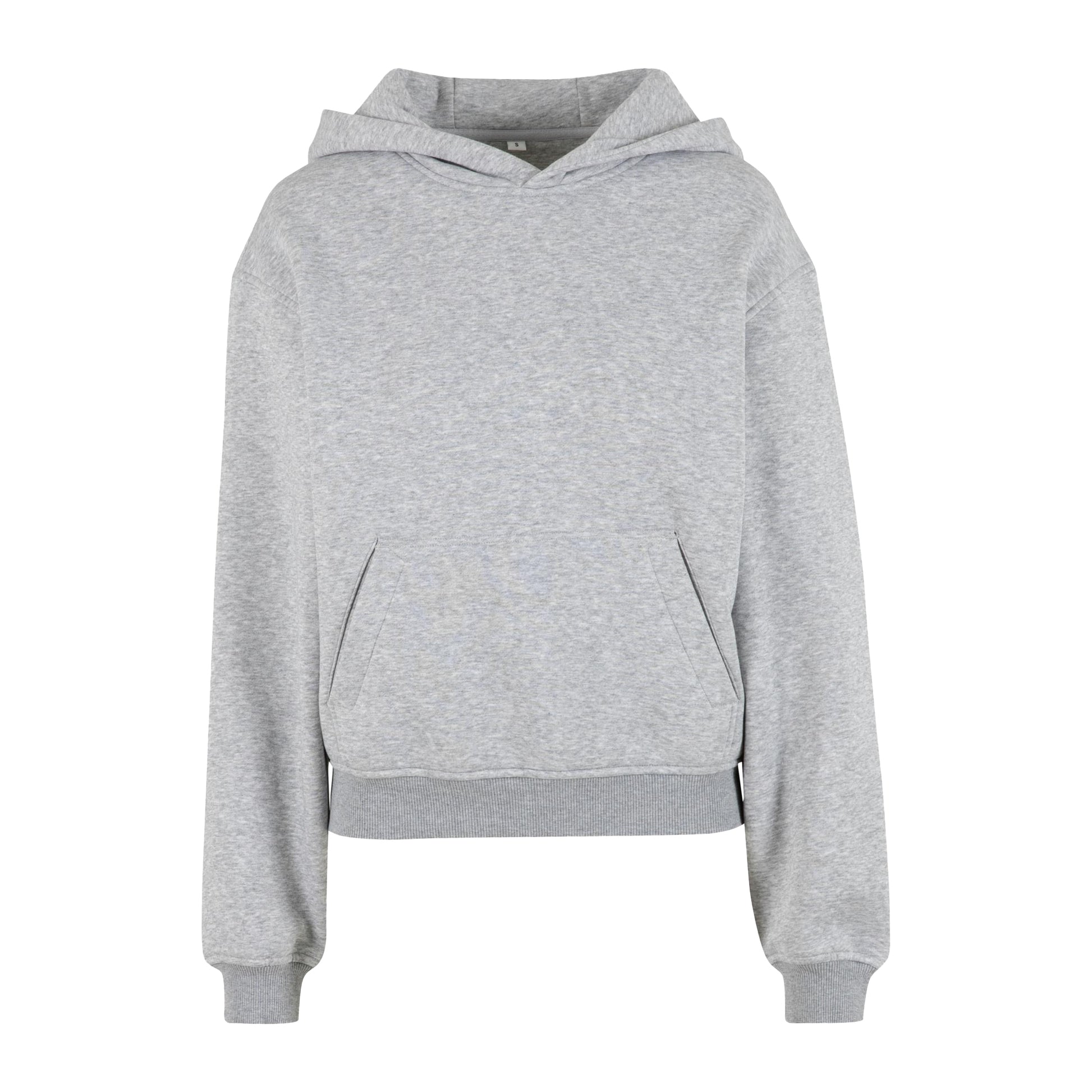 Heather Grey - Front - Build Your Brand Womens-Ladies Loose Fit Hoodie