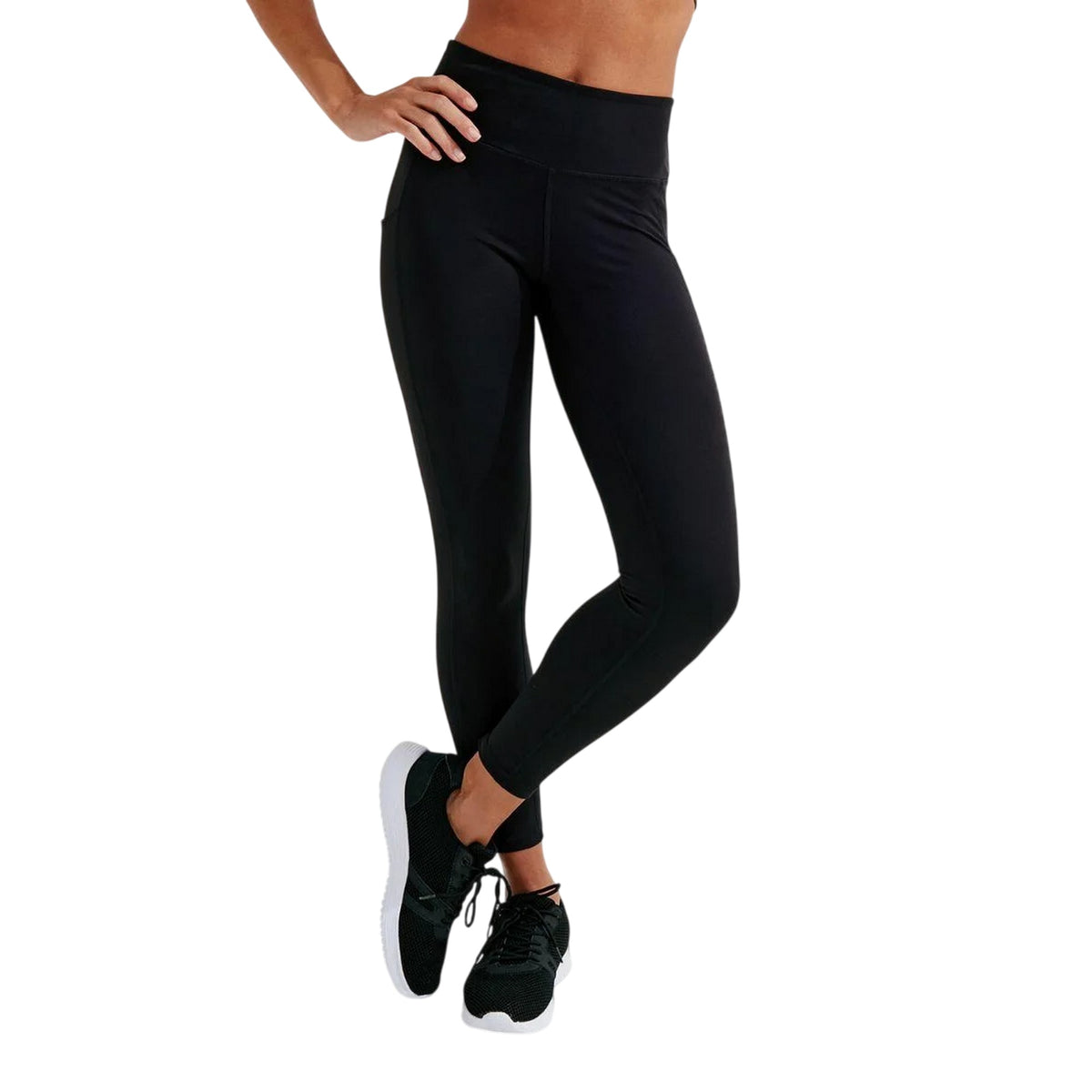 Black Acid Washed - Back - TriDri Womens-Ladies Performance Tie Dye Recycled Leggings