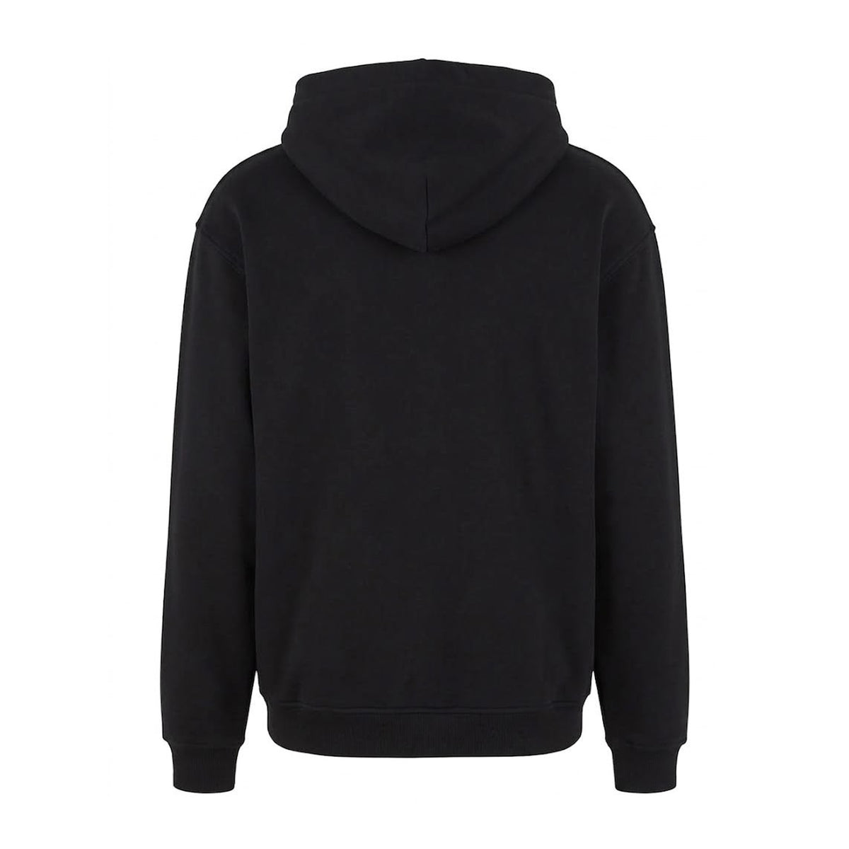 Black - Back - Build Your Brand Mens Loose Fit Hoodie