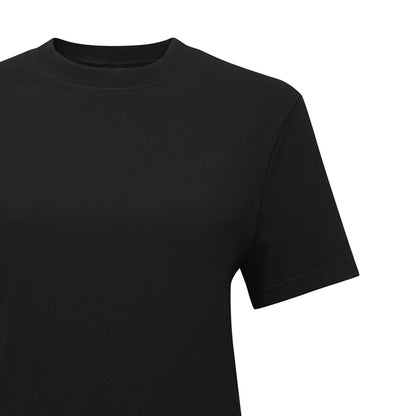 Black - Side - TriDri Womens-Ladies Organic Cotton Oversized T-Shirt