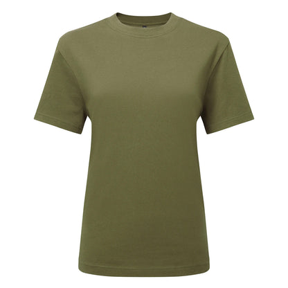 Olive - Front - TriDri Womens-Ladies Organic Cotton Oversized T-Shirt