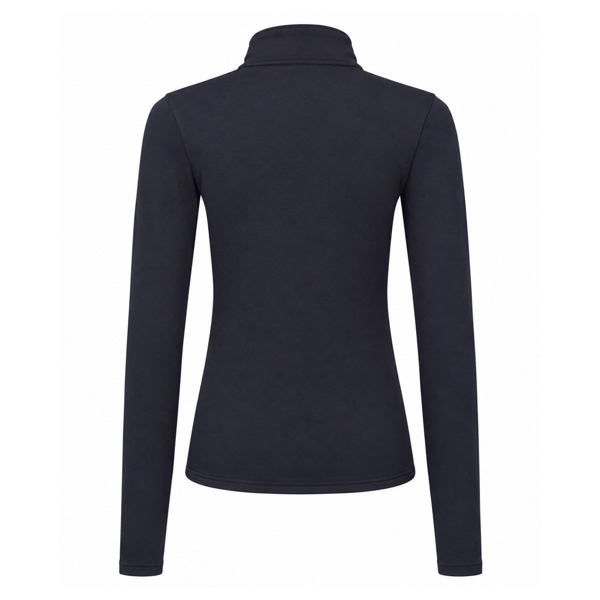 French Navy-White - Back - TriDri Womens-Ladies Brushed Back Zipped Long-Sleeved Athletic Sports Top