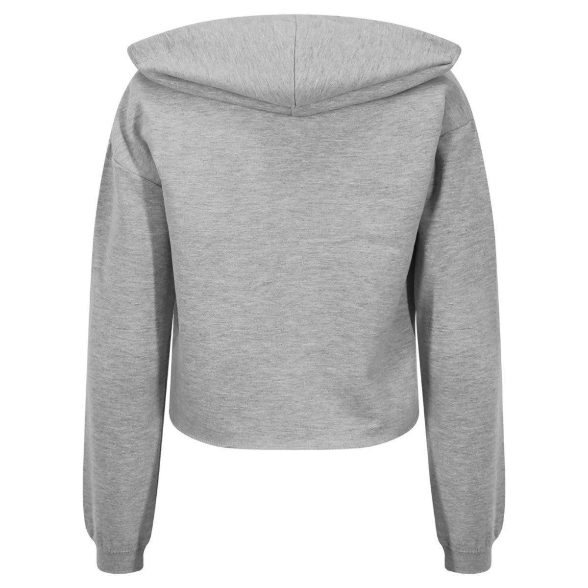 Heather Grey - Back - Awdis Womens-Ladies Heather Crop Hoodie