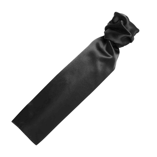 Black - Back - Premier Scarf - Ladies-Womens Plain Business Scarf