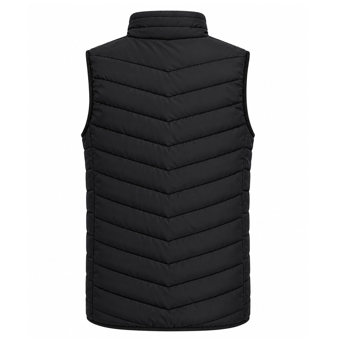 Black - Back - Ribbon Unisex Adult Eskimo Padded Heated Gilet
