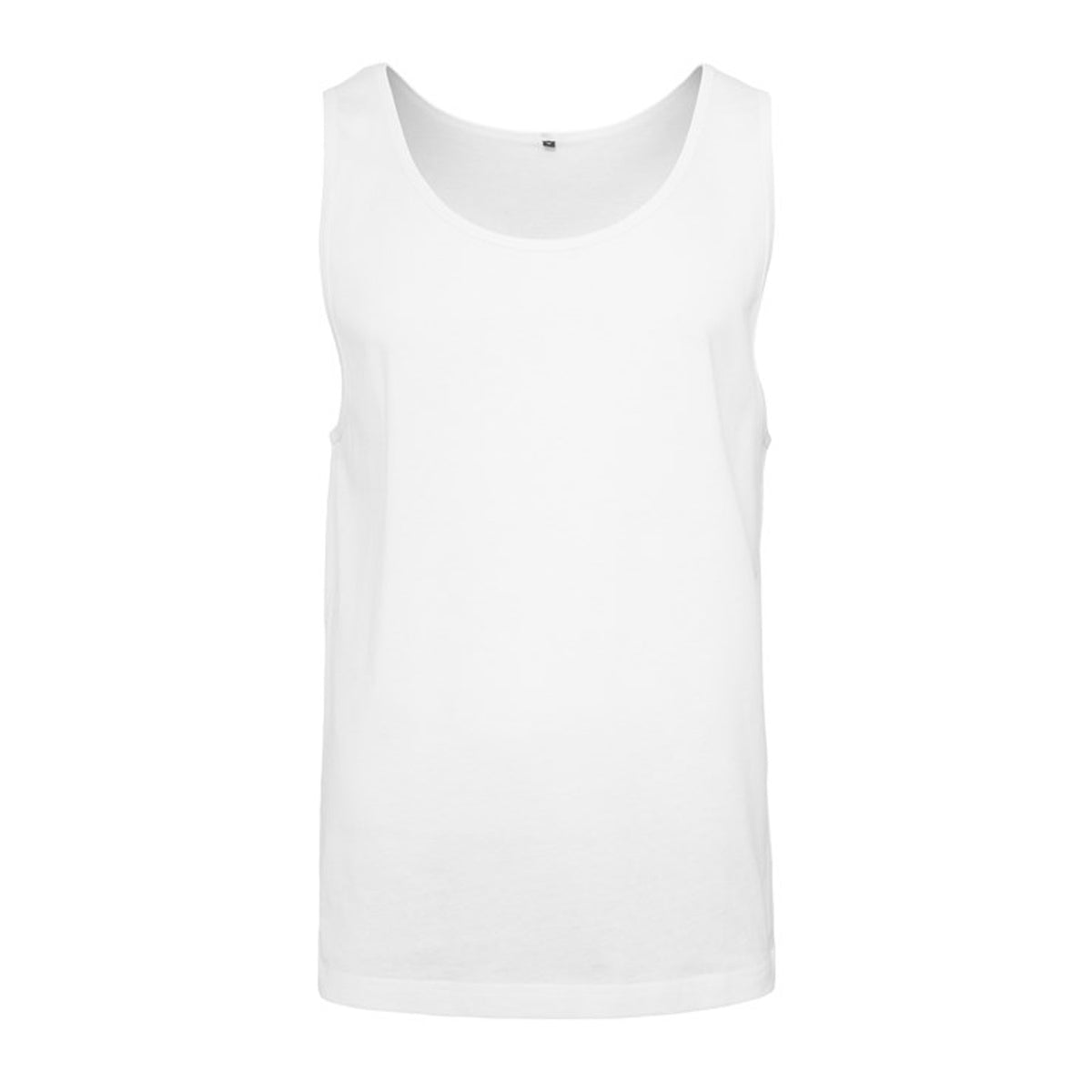 White - Front - Build Your Brand Mens Cotton Tank Top