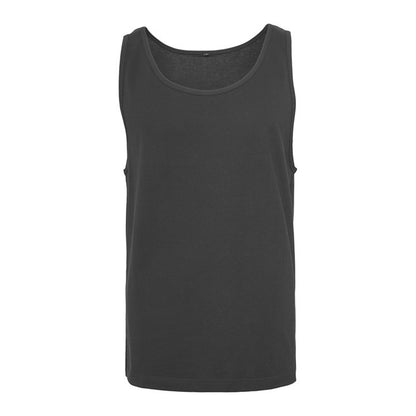 Black - Front - Build Your Brand Mens Cotton Tank Top