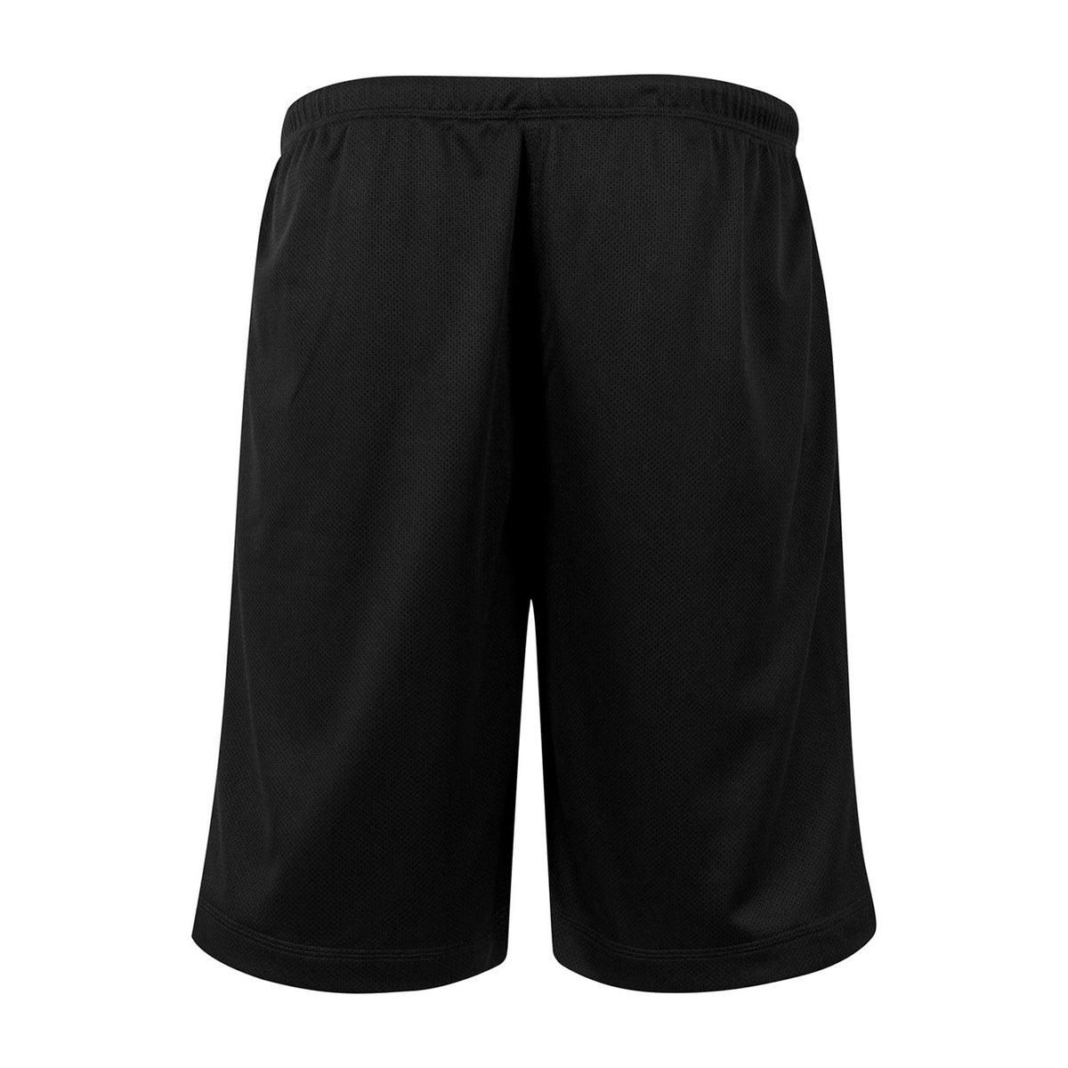 Black - Back - Build Your Brand Mens Mesh Shorts