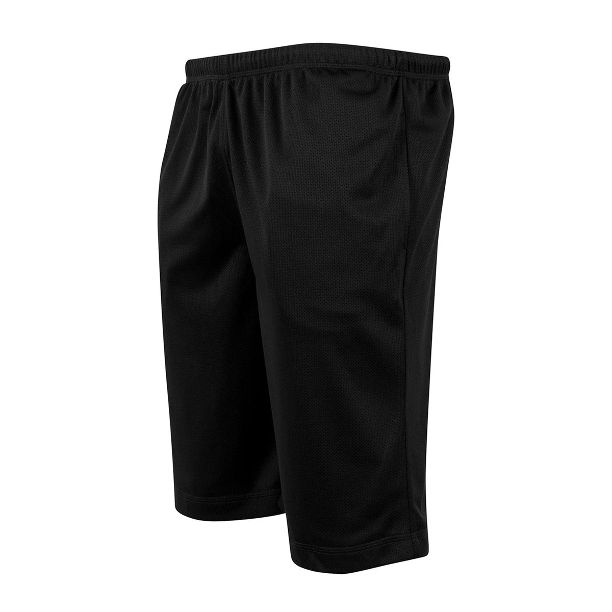 Black - Lifestyle - Build Your Brand Mens Mesh Shorts