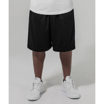 Black - Pack Shot - Build Your Brand Mens Mesh Shorts