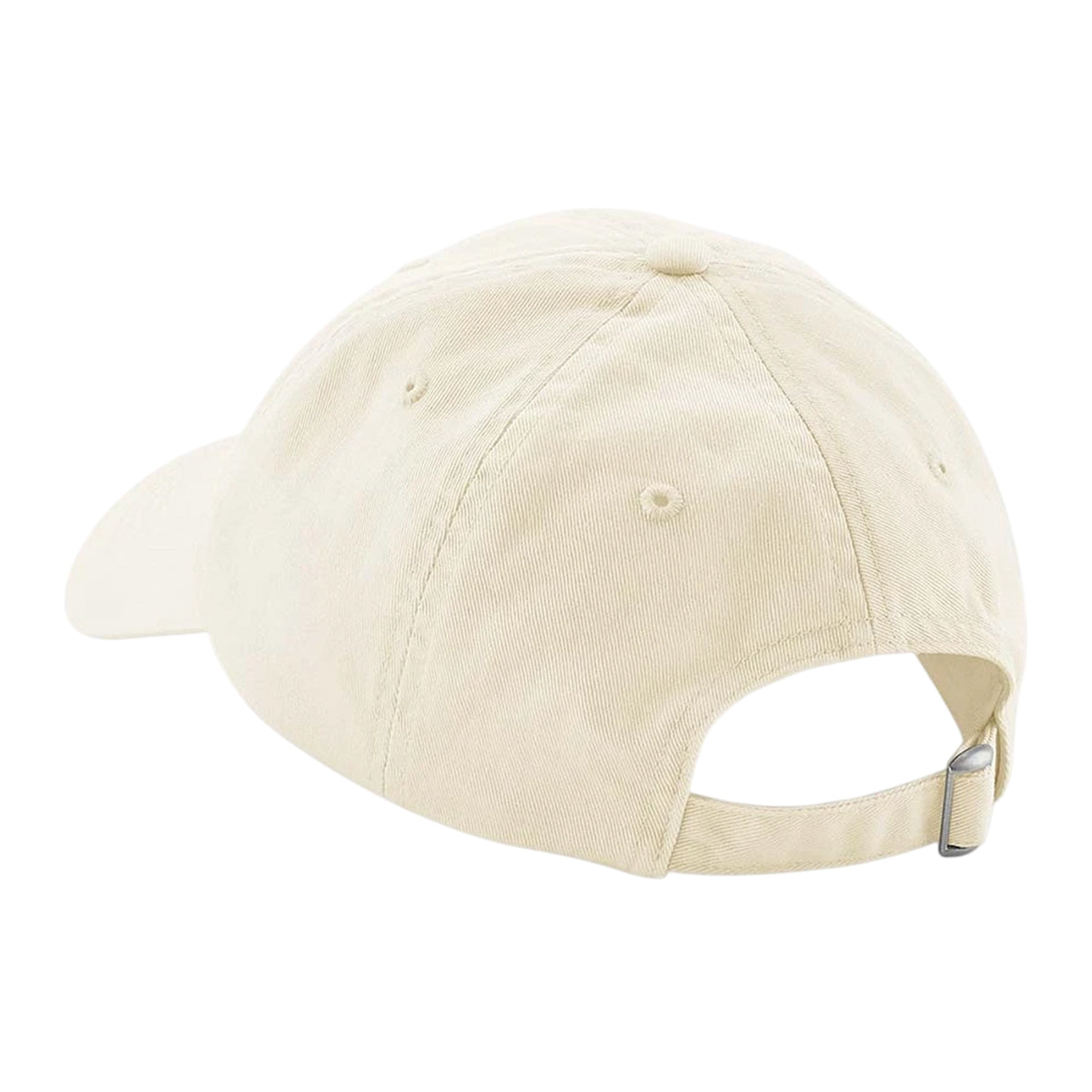 Beige - Back - Beechfield 6 Panel Cotton Low Profile Dad Hat