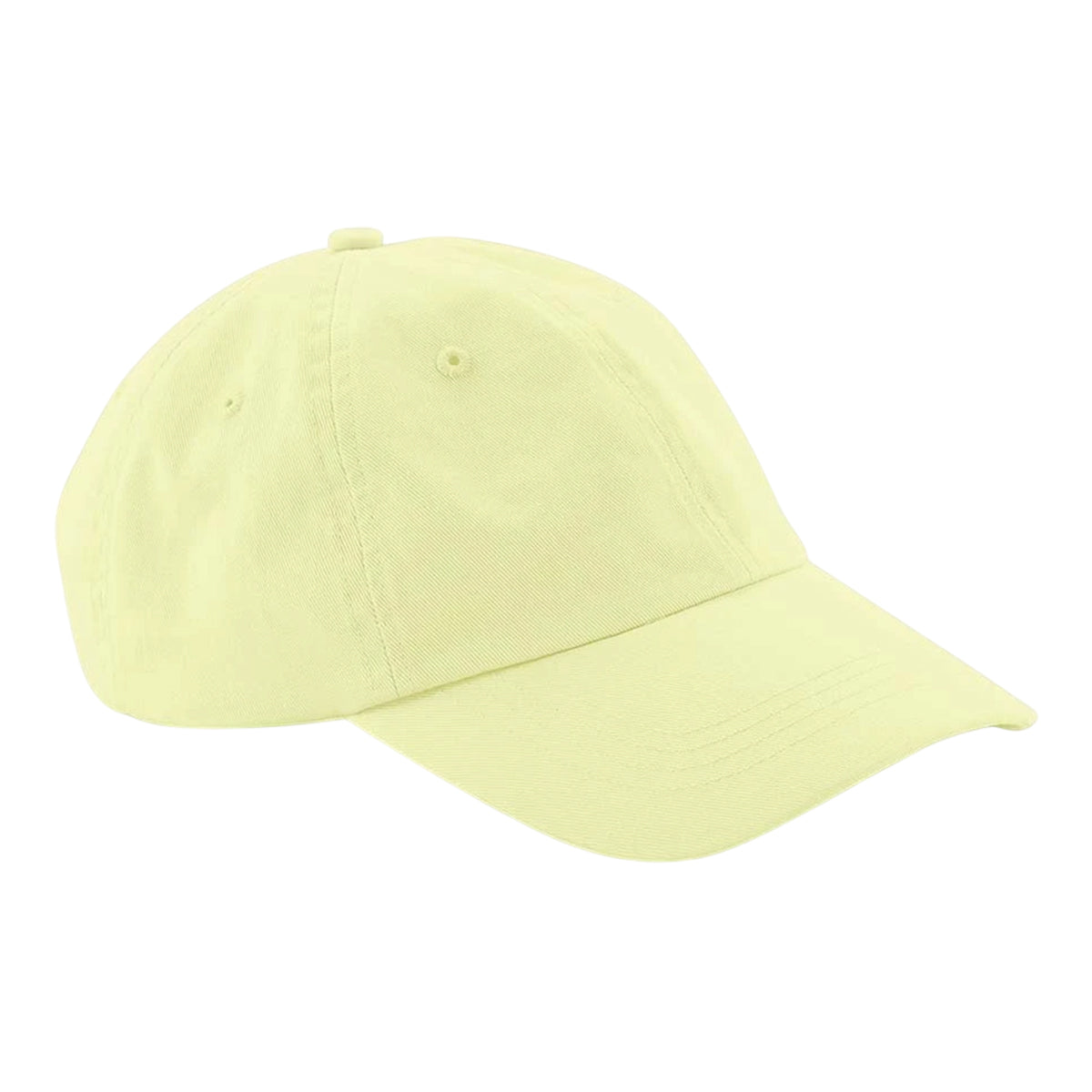 Pastel Lemon - Front - Beechfield 6 Panel Cotton Low Profile Dad Hat