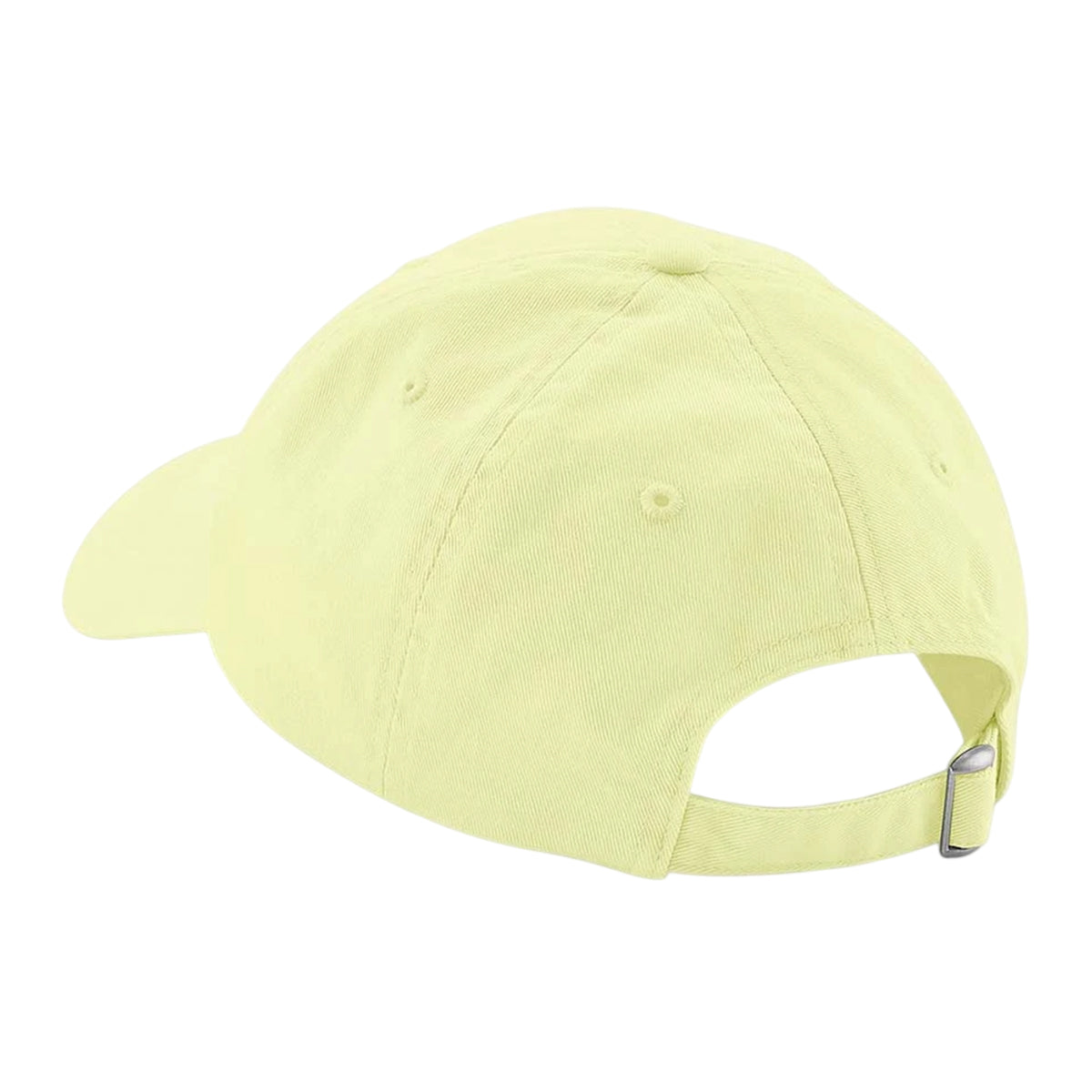 Pastel Lemon - Back - Beechfield 6 Panel Cotton Low Profile Dad Hat