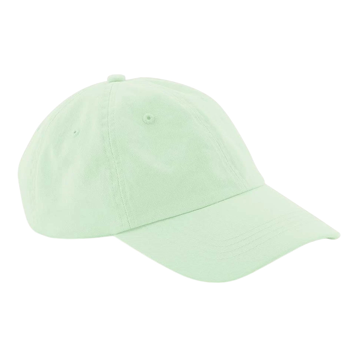 Pastel Mint - Front - Beechfield 6 Panel Cotton Low Profile Dad Hat