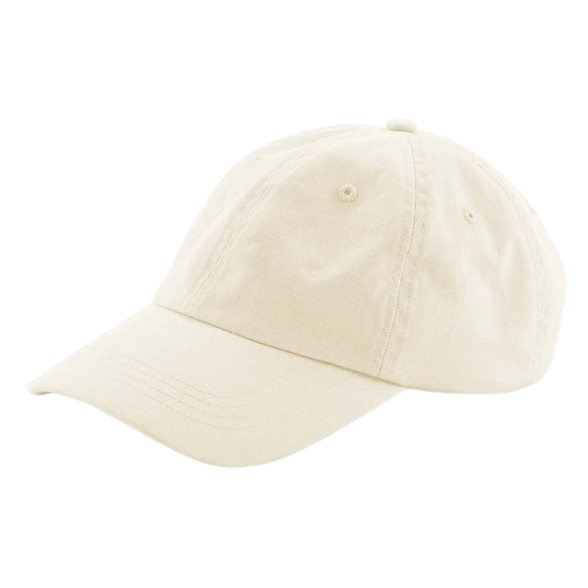 Beige - Side - Beechfield 6 Panel Cotton Low Profile Dad Hat