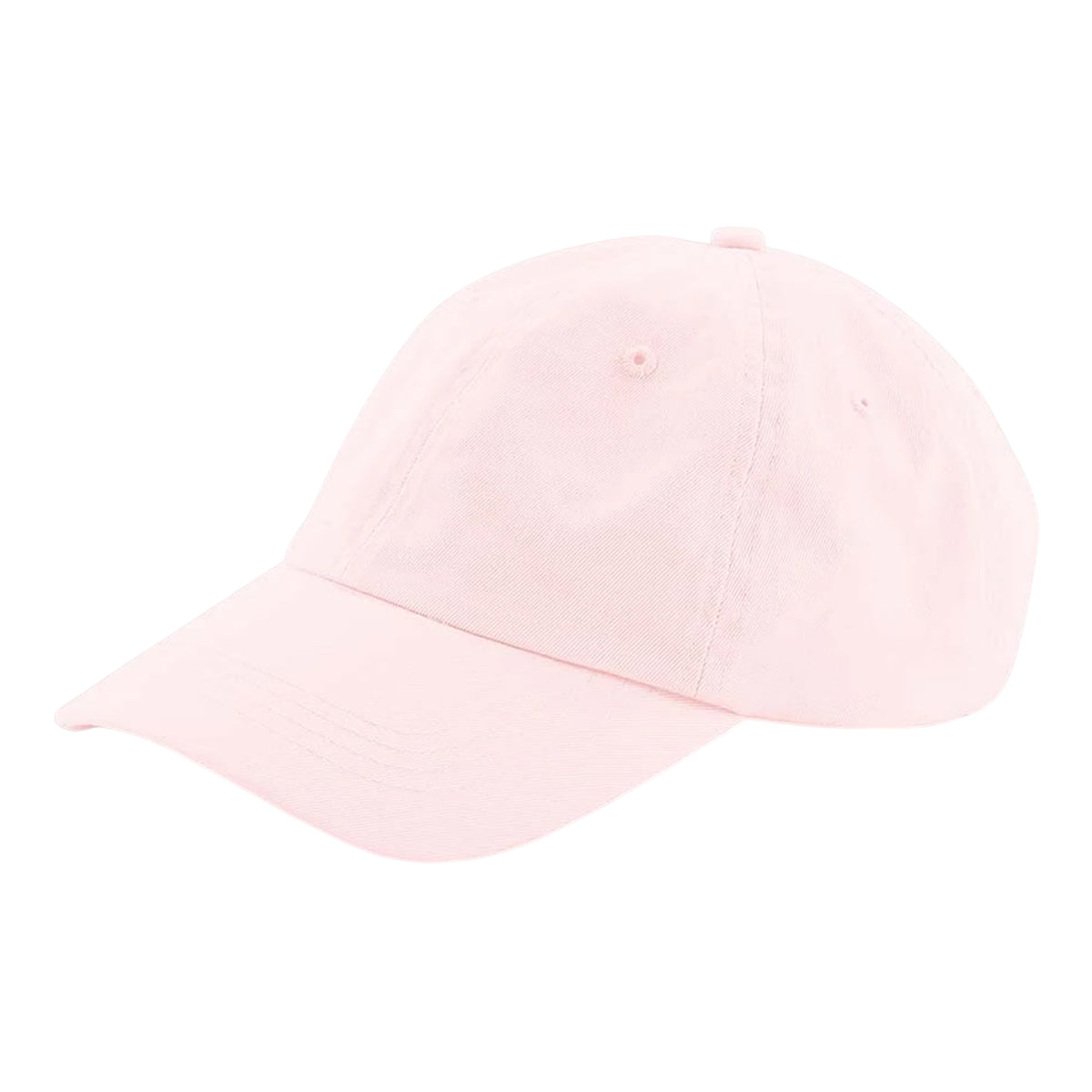 Pastel Pink - Side - Beechfield 6 Panel Cotton Low Profile Dad Hat