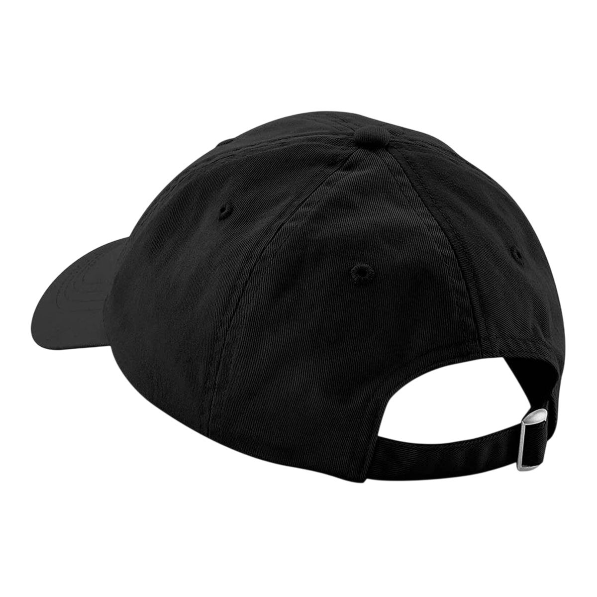 Black - Back - Beechfield 6 Panel Cotton Low Profile Dad Hat