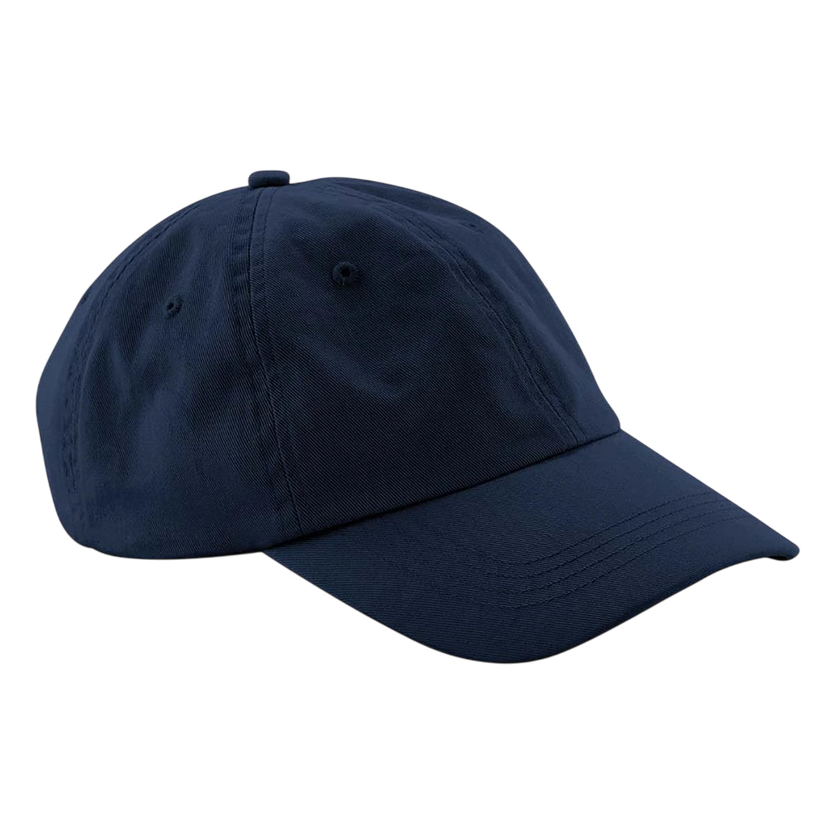 Navy - Front - Beechfield 6 Panel Cotton Low Profile Dad Hat