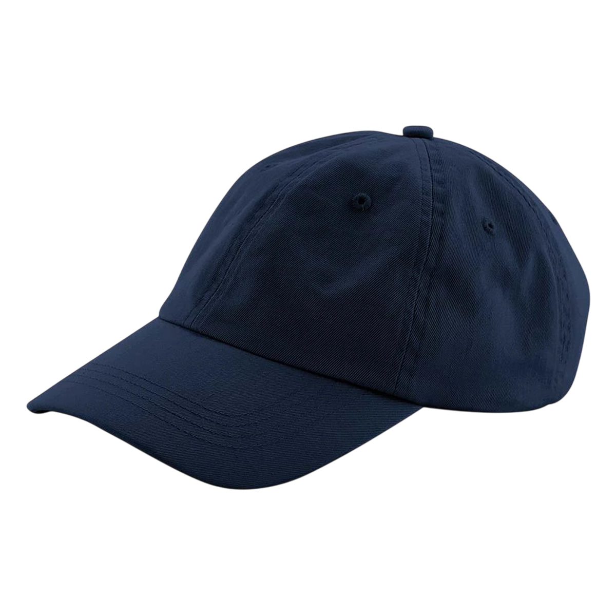 Navy - Side - Beechfield 6 Panel Cotton Low Profile Dad Hat