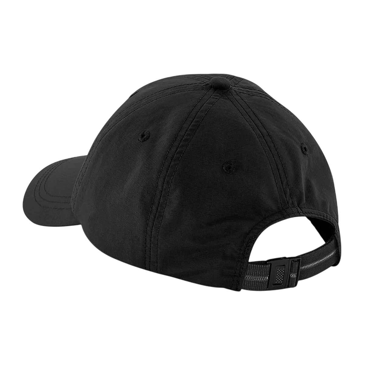 Black - Back - Beechfield Unisex Adult Outdoor 6 Panel Cap